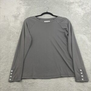 Guideboat Co Reliance Garments Top Womens S Gray Cotton Surgeon‎ Cuff Nautical